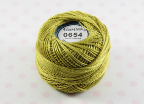 Пряжа Ирис 100% хлопок 10г 82м №0654 горчичный