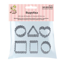 "S-CHIEF" SHF-0033 Вырубка 3 х 3.5 см 6 шт №01 геометрия (металл)