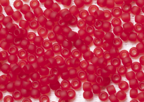 Бисер Япония круглый 11/0 10г 0005CF рубин, матовый прозрачный